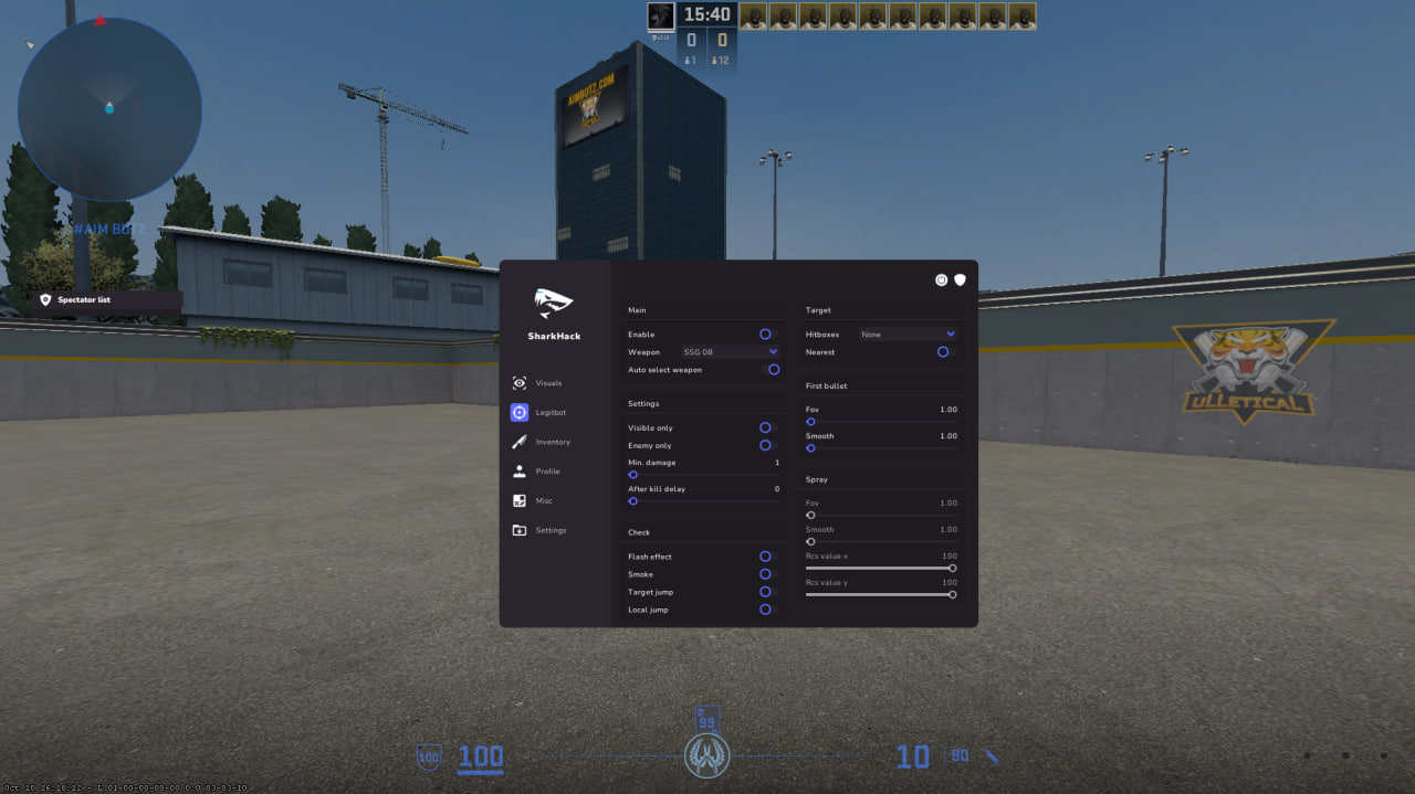 Настройки Aimbot